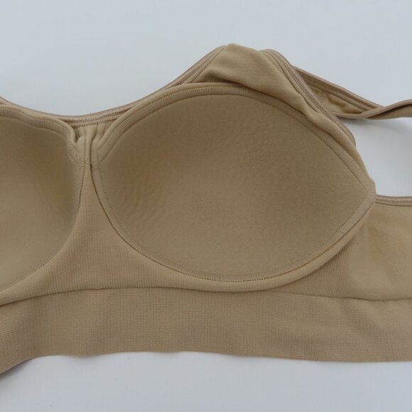 Bali Medium M 3488 Comfort Revolution Shaping Wireless Bra Solid Beige Lined - Picture 9 of 12